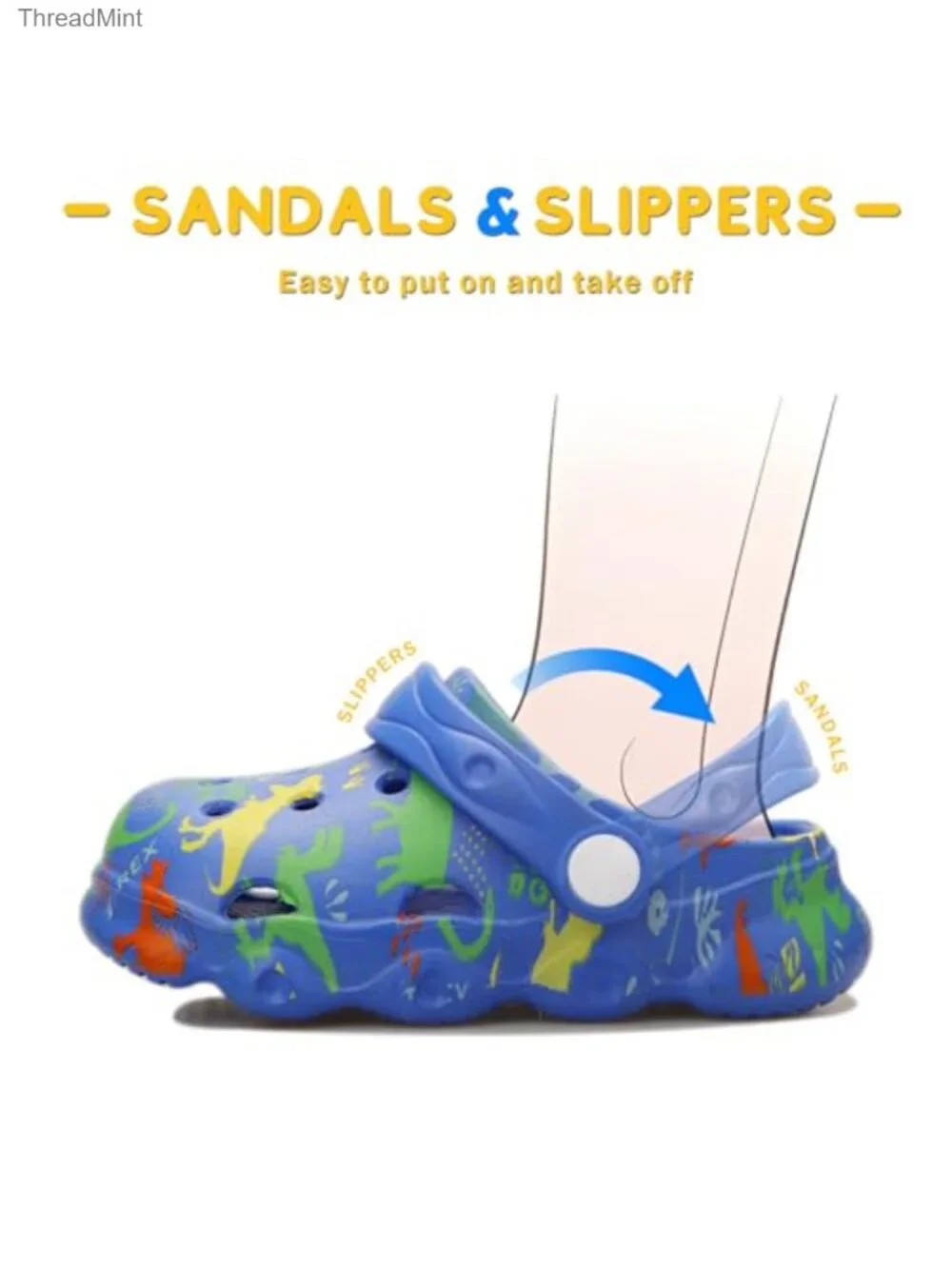 Toddler Clogs Boys Girls Kids Garden Shoes with Adjustable Heel Strap